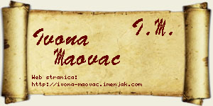 Ivona Maovac vizit kartica